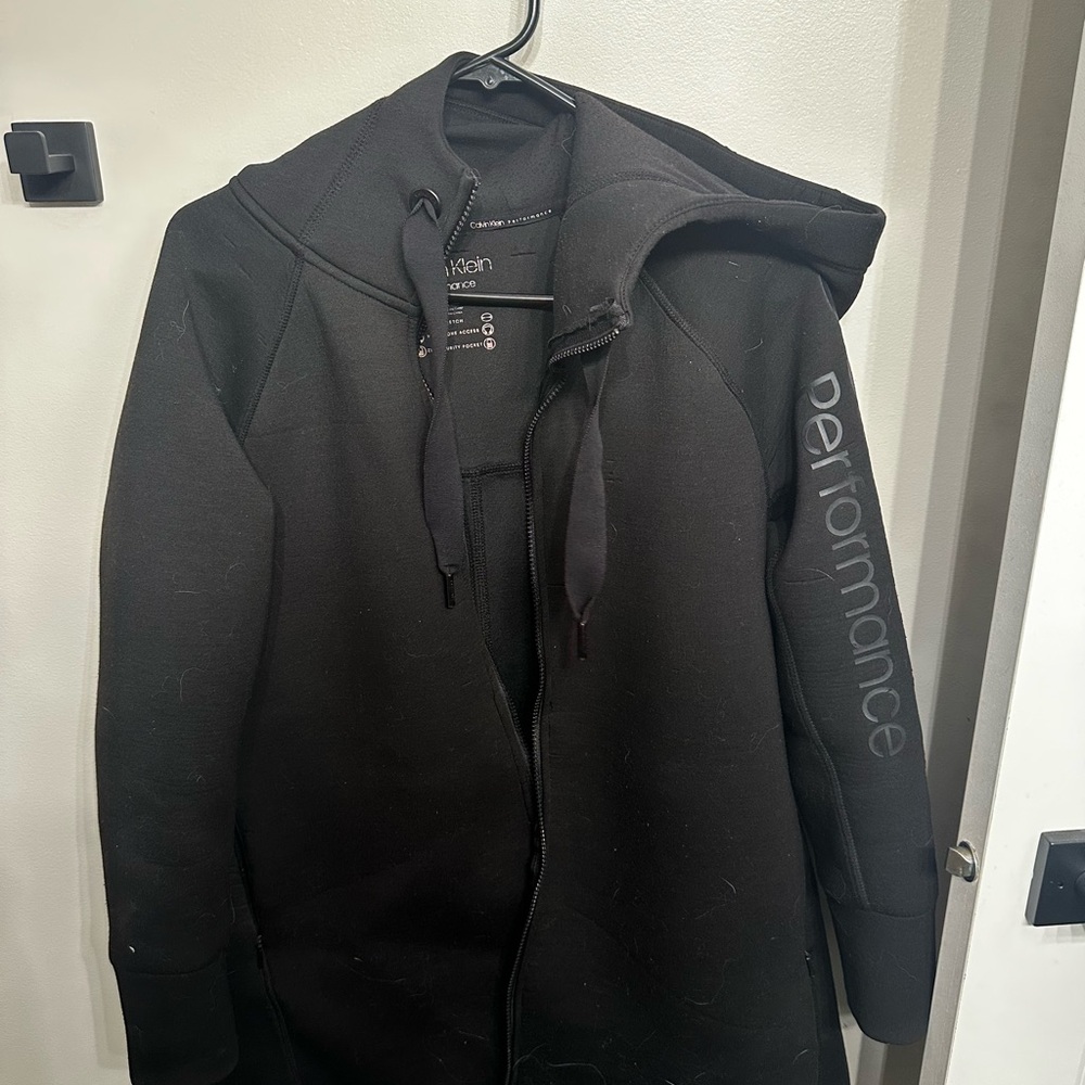 Calvin Klein Performance Black Zip-Up Coat
